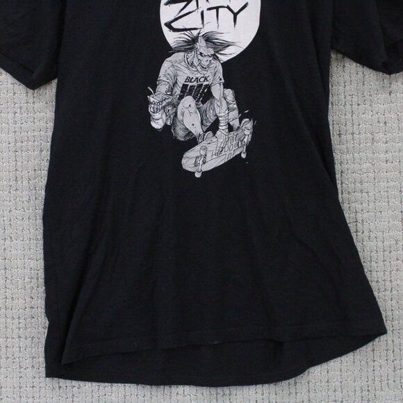 Staple Shirt Mens Large L Black Short Sleeve Skate City Zombie Graphic Cotton - Picture 4 of 9